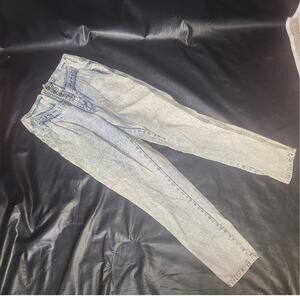 Vintage 90s Rio high-rise stone-washed bleached denim jeans size 9